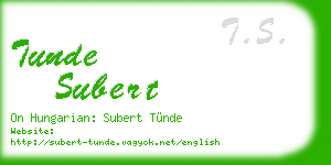tunde subert business card