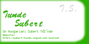 tunde subert business card